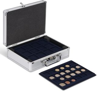MATANA Premium Aluminium Lockable Coin Storage Case – 6 Trays, Holds 100+ Coins