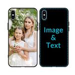 Customized Case for iPhone X Personalised Gifts Presents for Boyfriend Girlfriend Dad Mom Custom Photo Phone Case Anti-Scratch Bumper Shockproof Drop Protection Phonecase Soft TPU Cover