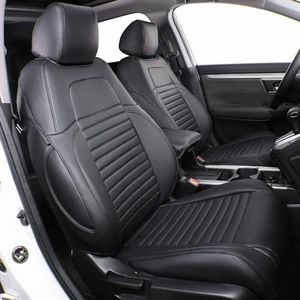 EKR CRV Car Seat Covers Custom Fit for Honda CRV 2012 2013 2014 (Not for LX) Leather Truck Seat Cover for SUV Full Set,Waterproof Car Seat Cushion, Faux Leather (Black)