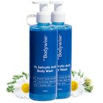 Be Bodywise 1% Salicylic Acid Body Wash 500ml | Helps to Prevent Body Acne & Cleanse Skin | Paraben and SLS free | Pack of 2