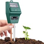 Real Instruments Solar Soil Plant Care New 3 In 1 Water Moisture Hydroponic Plants Soil Sensor Ph Light Meter (SMM-3 (Square))