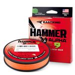 KastKing Hammer Alpha 9 Braided Fishing Line, Orange, 15LB, 300Yds, 9 Strands