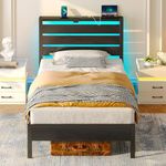 Rolanstar Bed Frame Twin Size with 