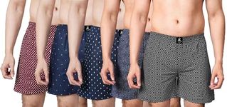 ARBB Cotton Blend Comfortable & Breathable Printed Regular Shorts/Boxer for Men, Pack of 5 (M.ST-N.MI-N.AR-N.C-B.ZIK-L)