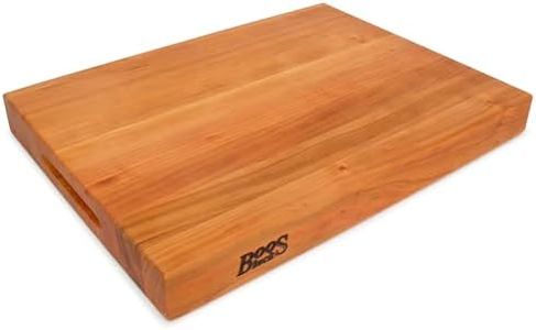 John Boos Boos Block RA-Board Series Large Reversible Wood Cutting Board, 20" x 15" x 2 1/4", Cherry