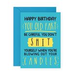 Central 23 Happy Birthday You Old Fart - Funny Greeting Cards For Mum And Dad - Hilarious Gifts For Men And Women - Husband Birthday Card From Wife - Comes With Fun Stickers