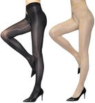 HTRUIYATY Women's Oily Shiny Tights