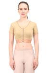 Post Surgical Medical Compression Bra || Moderate Compression || Cotton Fabric || Sports Bra || Breast Augmentation Bra || Surgical Recovery Supporter || Axillary Support (Large, Beige)