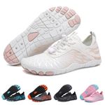 ELETON Hike Footwear Barefoot Womens, Pro-Healthy&Non-Slip Barefoot Shoes for Women Men, Wide Toe Barefoot Running Hiking Shoes Boots Sneakers Unisex (9.5Women/8Men,White)