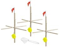 Celsius Ice Fishing ITU-3/KIT Wood Tip-Up with Line & Net/3 Pack