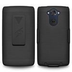 Amzer Shellster Case Holster Combo for Motorola Droid Turbo - Retail Packaging - Black