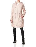 Cole Haan Women's Hooded Anorak Rain Coat, Canyon Rose, Large