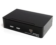 StarTech.com 2 Port DVI KVM Switch - USB DVI Dual Link - Hot-Key & Audio Support - 1920x1200 KVM Switch - KVM Video Switch (SV231DVIUA)