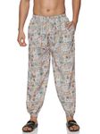 Aatman One Size Men's Poly-Rayon Straight Harem Pants | Fits Waist Size 28 to 36 Inches Print BalloonMM - 5