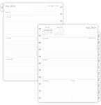newestor 2024-2025 Weekly Discbound Planner Refills with Monthly Tabs, July 2024 to June 2025, 11-Disc Punches, Letter Size, 8-1/2" x 11"