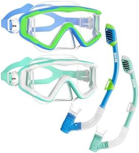 Aegend Snorkeling Gear for Adults Youth Kids, Snorkel Mask with Top Dry Valve - Panoramic View Anti-Leak and Anti-Fog with Mesh Bag for Snorkeling, Scuba Diving, Freediving & Swimming