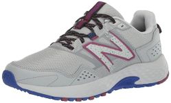 New Balance Women's 410v8 Trail Running Shoes, Grey Matter/Marine Blue/Scorpio, 6 Wide