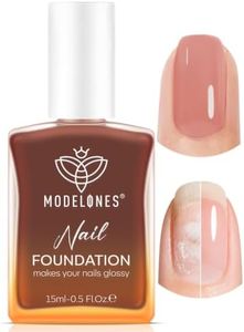 modelones Nail Strengthener and Growth Blushed Berry Nail Repair for Damaged Nails Strengthening Polish 15ml Natural Concealer Foundation Nail Care Gifts for Women