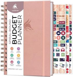 Clever Fox Budget Planner Spiral – Expense Tracker Notebook – Monthly Budgeting Organizer, Finance Logbook & Accounts Book to Control Your Money – Undated Bill Tracker, 6.3x8.4” - Powder Rose