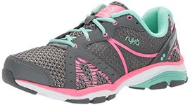 RYKA Women's VIDA RZX Cross Trainer, Iron Grey/Hyper Pink/Yucca Mint, 7.5 M US