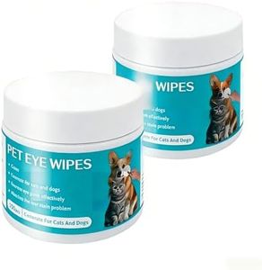 Dog Eye Wipes 400Pcs Count – for Dogs & Cats, Dog Eye Wipes Cleaner, Natural Cleaning Pet Wipes for Face Gently Remove Tear Stain, Eye Debris, Discharge, Mucus, Non-Irritating, Unscent (4 Pack)