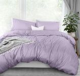 Utopia Bedding Queen Duvet Cover Set - 1 Duvet Cover with 2 Pillow Shams - 3 Pieces Comforter Cover with Zipper Closure - Soft Brushed Microfiber, 90 X 90 Inches (Queen,Lavender)