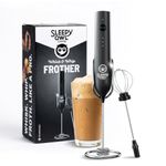 Sleepy Owl Coffee Frother Electric | 3 Speed Modes, Type -C Rechargeable, Handheld Beater, Whipper & Whisker with Stand | Milk Frother Perfect for Coffee, Lattes, Milk, Hot Chocolates & Cream