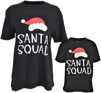 UB Boys Matching Family Christmas Shirts Santa Squad Short Sleeve (7, Claus)