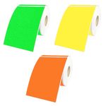 STARLIBOO Colored Labels Stickers 3 x 2 Inch, Rectangle Moving Labels Stickers, 750Pcs Garage Sale Price Stickers, Adhesive Moving Labels for Boxes(3 Rolls, Yellow/Fluorescent Green/Orange)