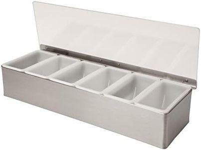 Beaumont 6 Part Stainless Steel Condiment Holder, Silver
