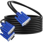 PASOW VGA Splitter Cable Dual Monitor Y Adapter Video Cord 1 Male to 2 Male Screen Duplication Support 1080P Full HD for projectors, HDTVs, Monitors (6ft)