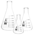 2000ml LAB GLASS Erlenmeyer Flasks | Conical Flasks | 50ml To 2000ml | Various Sizes | 2000ml