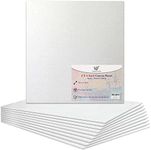 6 X 6” / 15 x 15cm Canvas Panel Stretched Blank Canvas Board Primed Artist Boards 100% Cotton for Oil Paint Acrylic Painting Mixed Media White Canvases Painting Panel (6x6 Inch - 10 Boards)