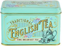 New English Teas Vintage Victorian Tea Tin with 40 English Breakfast teabags