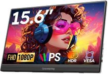 Dopesplay Portable Monitor 15.6'', 1080P FHD Travel Monitor for Laptop, USB-C/HDMI Portable Second Computer Display, Lightweight External Screen for PC Mac PS3/4/5 Xbox