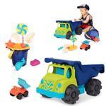 B. toys by Battat â€“ Complete Colossal Truck & Sand Bucket Set (10-Pc) â€“ Toy Cars, Vehicles, & Beach Accessories for Kids Ages 18 Months+