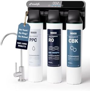 Frizzlife M800 Non-Electric Tankless Reverse Osmosis Water Filter, up to 900GPD Under Sink RO Water Filtration System, Huge Filter with Auto Flush, NSF/ANSI 58&372, 4:1 Pure to Drain