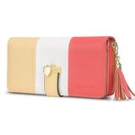 Pomelo Best Women Wallets RFID Ladies Purses with Multiple Card Slots and Roomy Compartment (Mango/Cream)