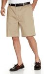 Nautica Men's Big and Tall Cotton Twill Flat Front Chino Short, True Khaki, 46