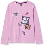 LEGO Girls' MW-Langarmshirt mit Pailletten Friends T-Shirt, 433 Rose, 4 Years