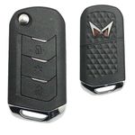 Key Shell Compatible for SCORPIRO BS6, Mahindra Thar, Marazzo, New Bolero NEO- 3 Button flip Key ( Without Blade )