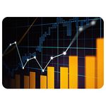 Stock Market Candlestick Graph Mouse Pad and Trading Desk Mat Financial Mousepad Trader Mouse pad (DESIGN-40)