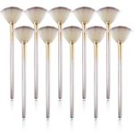 Aster 10 Pieces Fan Brushes for Facials, Ultra Slim Face Mask Brush, Face Mask Applicator Cosmetic Applying Tools for Glycolic Acid Peel Mask Esthetician Face Makeup