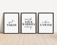 Get Naked Novelty Set Of 3 Prints -