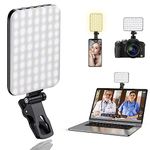 ALTSON 60 LED Portable Selfie Light Video Conference Lighting with Clip & Camera Tripod Adapter Rechargeable 2200mAh CRI 97+, 3 Light Modes for Phone iPhone Webcam Laptop Photo Makeup