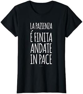 Magliette Donna Divertenti Manica Corta Pazienza Finita Maglietta