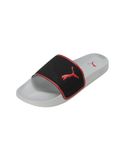 Puma Unisex-Adult Leadcat 2.0 Shower Black-For All Time Red-Cool Mid Gray Slide - 11 UK (38414008)