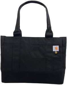 Carhartt Horizontal Zip Tote, Durable Water-Resistant Tote Bag with Zipper Closure, Black