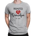 BixDori Customized Promoted to Grandpa Shirt, Personalized Grandad T Shirt, Grandpa Gifts