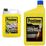 Prestone PSCW0029A Winter Screenwash, 5 Litre & Prestone LOYAF2100LGBA Coolant/Antifreeze - Ready to Use 1lt